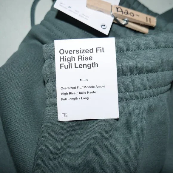 Nike Phoenix Fleece Oversized Sweatpants Womens Plus Size 1X Vintage Green NWT